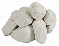 Камень для бани Кварц белый княжеский шлифованный (коробка 20кг)