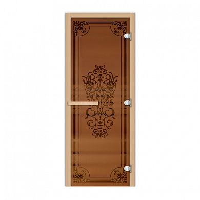 Дверь бронза матовое "Восток" 1900х700 стекло 8мм, 3 петли, лев/прав.